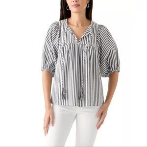 Philosophy Women's Striped Elbow Sleeve Top
